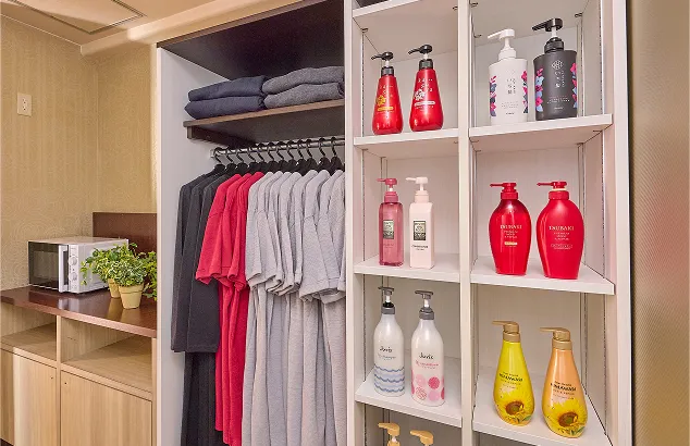 選べるシャンプーコンディショナー・貸出パジャマ