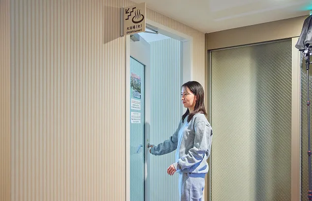 女性専用エリアから大浴場へ直接アクセス